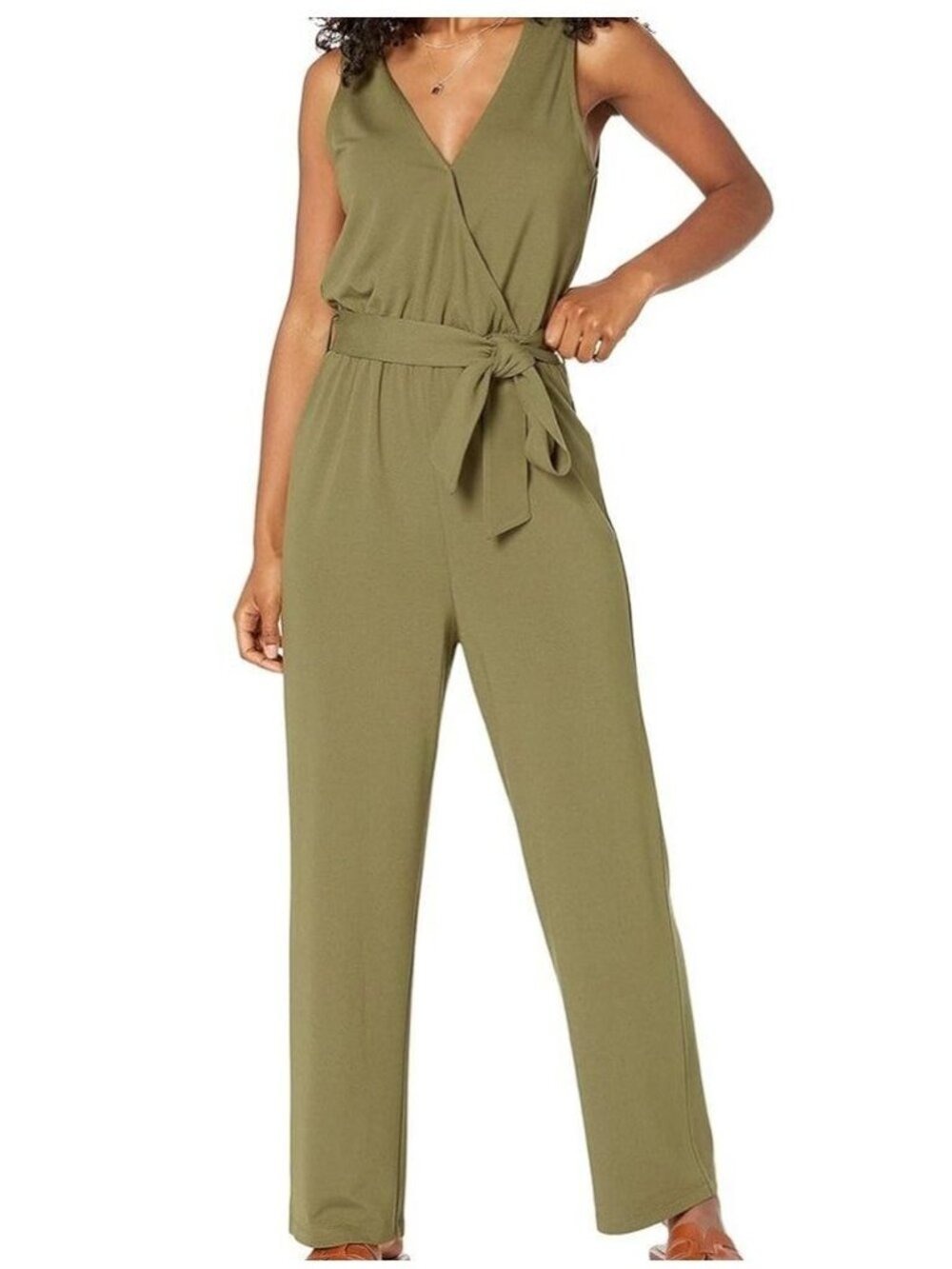 The Drop Women's @caralynmirand Sleeveless Wrap Jumpsuit - Picture 1 of 8